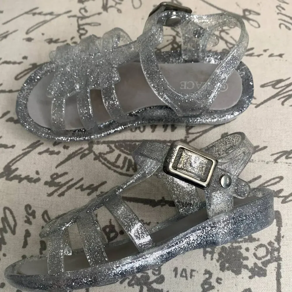 5/$25‎ Children's Place Jelly Clear Sparkle Sandals